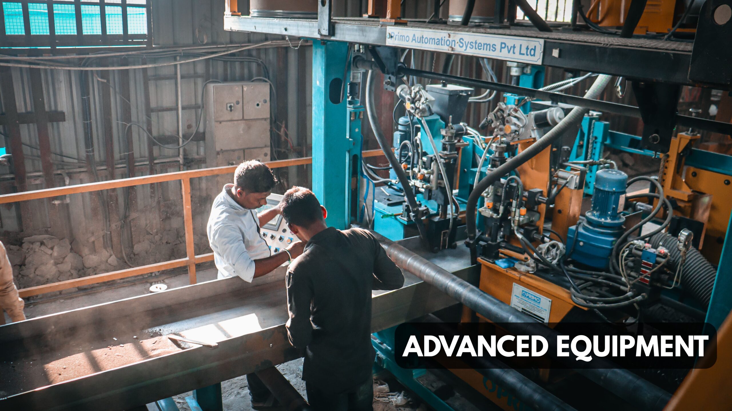 Advanced Equipment at Thirumala Roofings factory